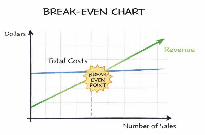 Break-even analysis chart