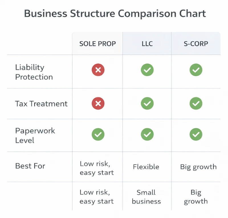 Comparison of business entity types
