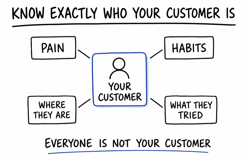 Know exactly who your customer is diagram