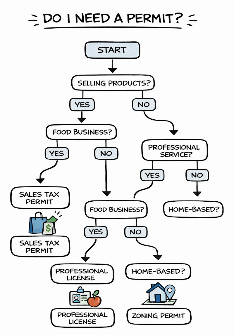 Flowchart for determining which permits you need