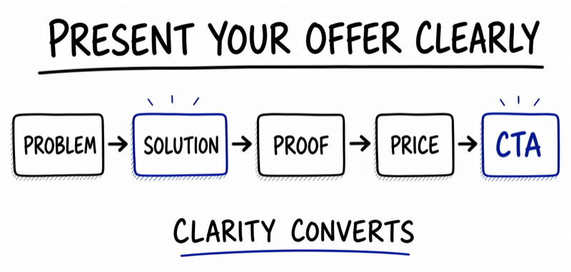 Present your offer clearly diagram