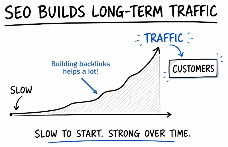 SEO traffic growth timeline