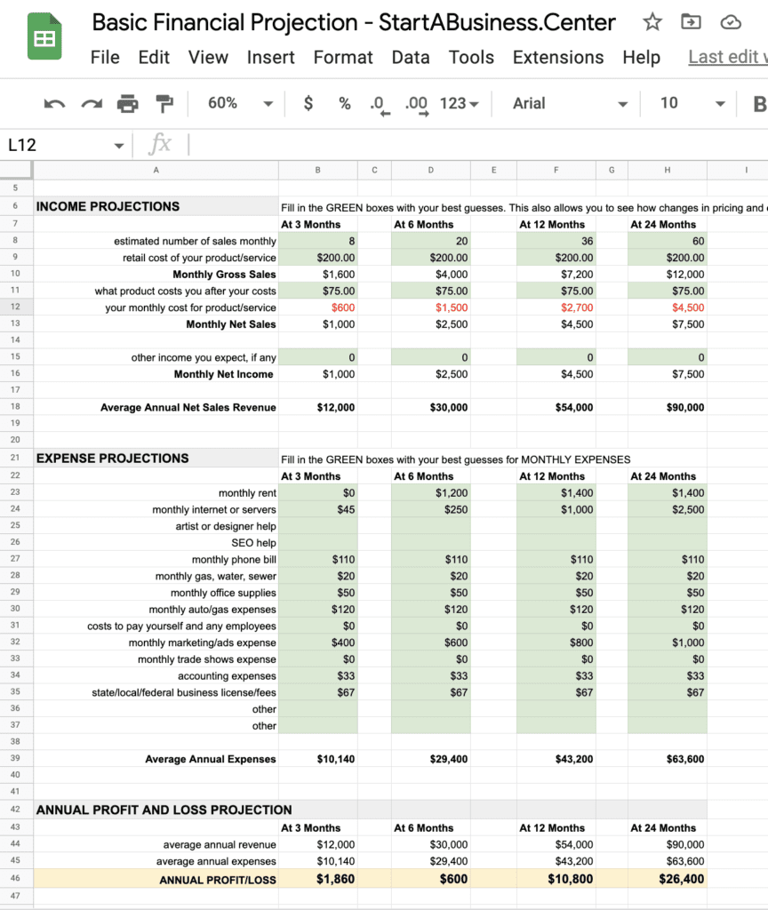 basic-financial-projection
