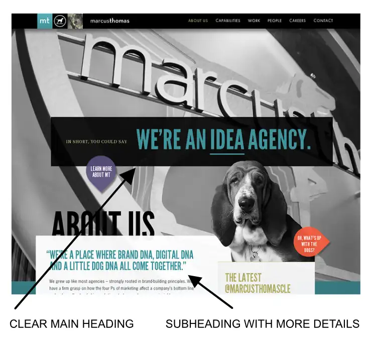 clear heading design