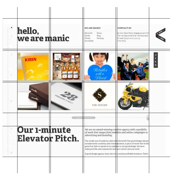 grid based layout example
